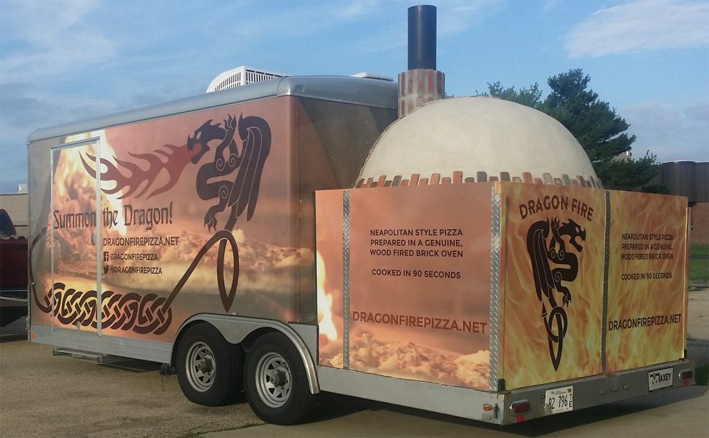 vehicle wrap for Dragon Fire Pizza