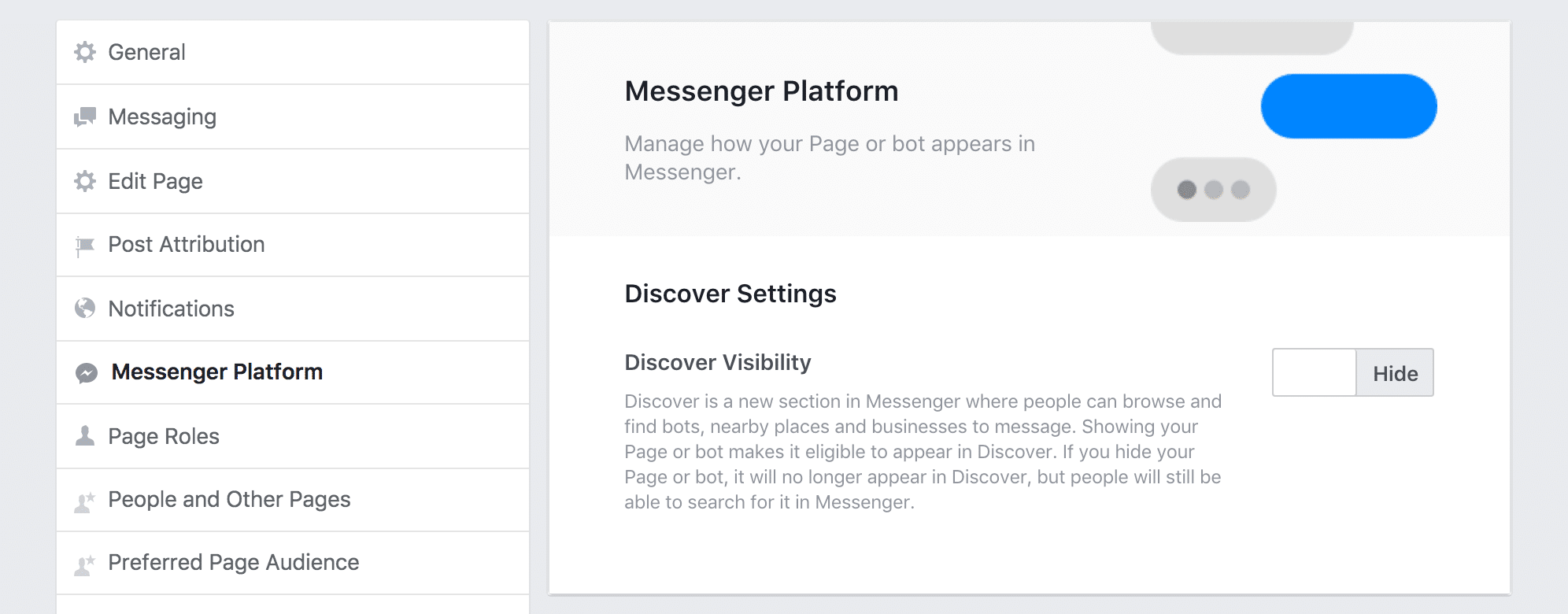 where is settings on facebook messenger
