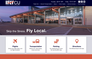 new website for Willard Airport in Champaign - iflycu.com