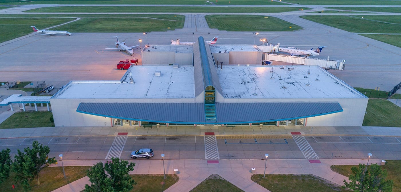 Aerial photo of Willard Airport. Photo by Darrell Hoemann.