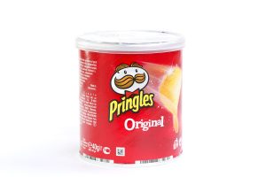 closeup of short Pringles can balance of function and aesthetic