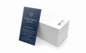 business cards for Champaign Jewelers